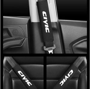 2 new Black and white Honda Civic seatbelt shoulder pads